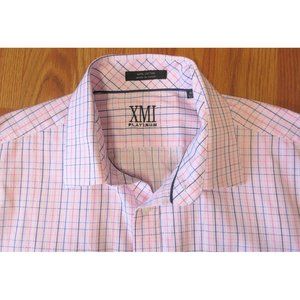 XMI PLATINUM 100% COTTON SHIRT PINK TATTERSALL